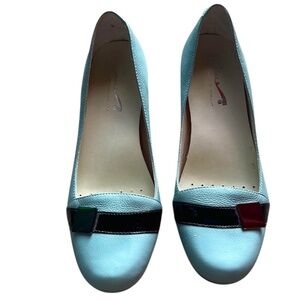 C'Vine‎  Perfection Under Cover Women's Light Blue Leather Heels, Size 7